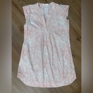 Sunhee Moon orange and white patterned tunic, size 0